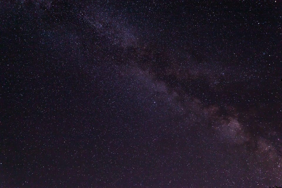 Too many stars to count, the Milky Way snaking across from top left to bottom right